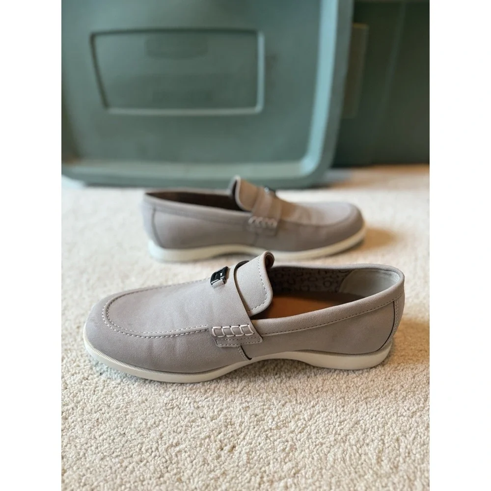 New Guess Tareco Slip On‎ Dressy Workwear Formal Loafers Grey Men's Size 11.5